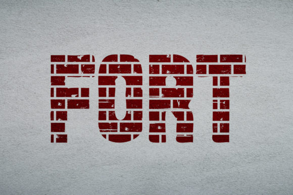 Fort: A Bold Brick Display Font for Crafters