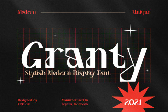Granty: A Bold Display Font for Editorial Design