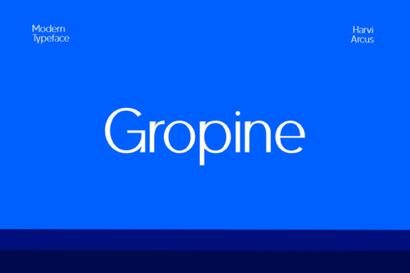 Gropine: A Minimal Display Font for Editorial Design