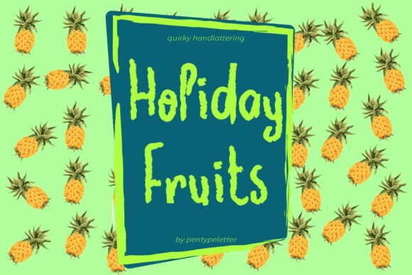 Holiday Fruits: A Festive Display Font for Web Design