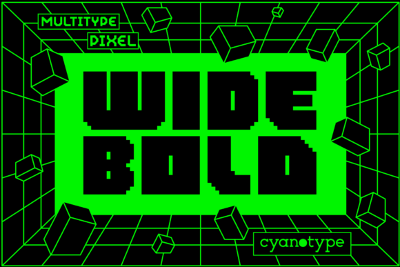 MultiType Pixel Wide Bold: A Trendy Display Font for Crafters