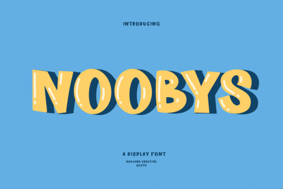 Noobys: A Whimsical Display Font for Campaigns