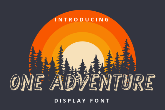 One Adventure: A Bold Vintage Display Font for Branding