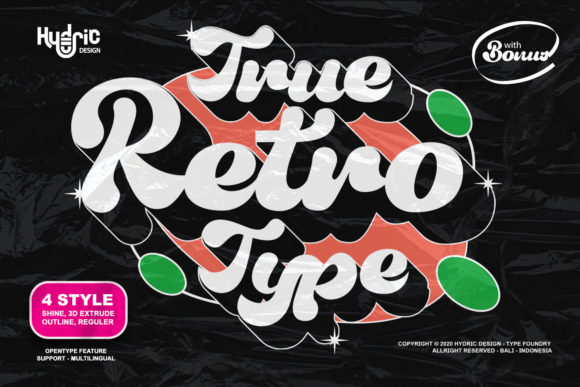 True Retrotype: A Bold Display Font for Editorial Design